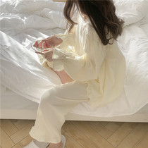 Leisure wear ~ home shopping is very good for spring and autumn 2021 new long-sleeved pajamas
