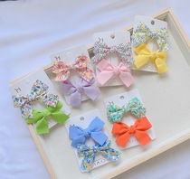 Pet small floral series Bow hairpin Duckbill clip Teddy Malzis Yorkshire Dog clip