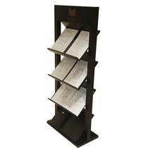 Bronze single-page real estate mall Stainless steel hospital apartment map display rack Book and newspaper rack Metal information rack