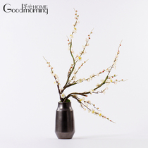 New Chinese simulation cold plum flower art vase modern model room Villa decorations living room TV cabinet porch ornaments