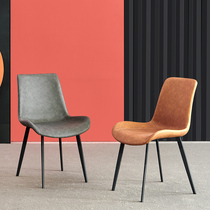 Dining chair home modern minimalist Nordic restaurant ins Net red chair light luxury creative designer iron back chair