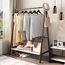 Solid wood coat rack Floor-to-ceiling bedroom hangers Simple hangers Nordic indoor wooden clothes household hangers