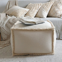 Yicai leisure Wufeng living room bedroom cotton and linen cotton square lazy sofa sitting on bean bag tea table Ottoman