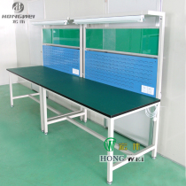 Jinhongwei workshop assembly line console Inspection table Single-sided lamp work table Anti-static workbench