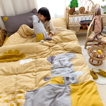 Tsai Pu kids world More fun childhood Childrens four-piece set healthier Gauze cotton cotton cotton