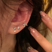 Superworth 6 pieces ~ super shiny cross ear nails new 2023 exploits Temperament Fashion Earrings 100 Hitch Red Earrings