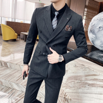Autumn suit suit men Korean casual small suit men double-breasted English handsome trend slim coat