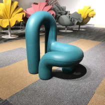 GRP Single Position Chair Profiled concept Bent Water Pipe Dining Chair Villa Hotel Showroom Creative Casual Chair