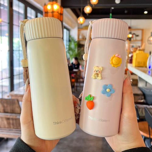 Маленький портативный милый стакан из нержавеющей стали, простой и элегантный дизайн, нержавеющая сталь AISI 304, коллекция 2023