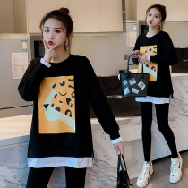 Early pregnancy before the first three months pregnant women autumn Net red suit fashion small spring autumn 2021 New go out