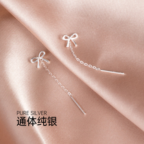 Summer S925 pure silver butterfly knot earrings flow Su Short earline suitable for summer ear accessories 2022 New wave