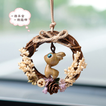 One Road Safety Car Pendant Womens Car Hanging Accessories Deer 2022 New Mens Art Retro On-board Rearview Mirror Pendant