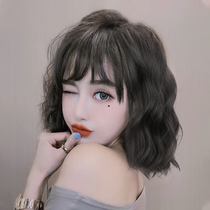 Wig female short hair summer Net red water ripple short curly hair round face natural full head set simulation wave head wig