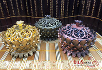 Lotus Tower incense burner pan incense burner sandalwood stove incense burner sandalwood incense Buddhist supplies ornaments (large)