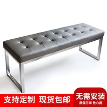 Hotel clothing store gym rest long bench bathroom changing stool stool simple light luxury stainless steel bench