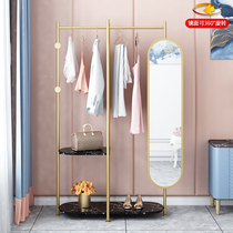 Nordic marble household dressing mirror coat rack multifunctional hanger integrated floor rotating full body fitting mirror