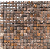  afsj shell mosaic brown dark convex bread arched seamless bar bathroom TV background wall European style
