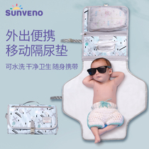 Baby diapers go out to receive the bag Portable isolation pad Waterproof go out to pack baby supplies diapers diaper bag