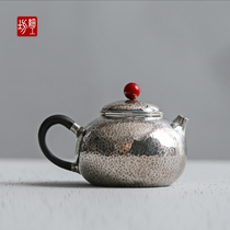Fine workshop silver pot sterling silver 9999 bubble teapot pure handmade a Japanese silver pot home bubble teapot small silver pot