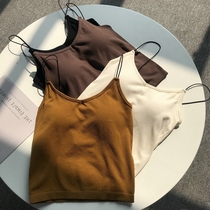  Korean beautiful back bandeau small vest 2021 summer wild thin shoulder sling with chest pad bottoming sexy underwear