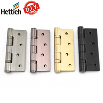 Hetishi stainless steel child female hinge wooden door hardware bearing hinge silent 4 inch 5 inch thick door folding