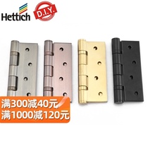 Hetishi stainless steel child female hinge wooden door hardware bearing hinge silent 4 inch 5 inch thick door folding