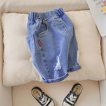 2022 Boys summer new childrens summer shorts in childrens hundred jeans and cavern pants