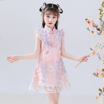 Girl Hanfu Dress Summer 2021 New style summer childrens clothing little girl princess dress childrens dress summer