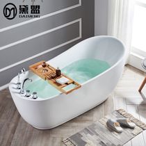 Bathtub Small apartment household adult acrylic freestanding bathtub Five-piece surf massage bathtub Couple bath