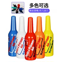 Colour flower style Wine Dresser Bottle Throwing Practice Bottle of Wine Dresser Plastic Wine Bottles Tune Wine Performance Bar Bottle