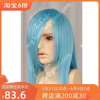 taobao agent Universal straight hair, helmet, wig, 100cm, cosplay, Lolita style