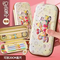 Chenguang Meng version of One Piece Dessert Party EVA Pen Bag Primary School Students Large Capacity Boys and Girls Stationery Box Voyager Multi-function Q version cartoon 3D pencil box ins Japanese Net red stationery bag