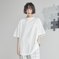 Wan with gravitational museum pure color short sleeve T-shirt female summer 2022 new Compassionate Loose Half Sleeve Blouse Blouse