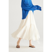 prefree Floating Mei - tailored acetate yarn with loose waist petals half skirt