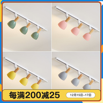 Nordic led track light clothing store home living room background wall creative rail track track strip mounted astigmatism spotlight