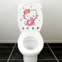 toilet toilet toilet sticker waterproof decorative personality cute cartoon funny horse lid post painting bathroom wall sticker