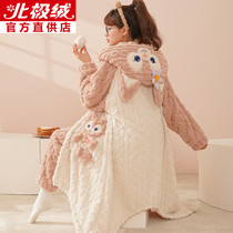 Arctic suede coral suede pyjamas womens autumn winter thickened with lovely sweet and beautiful sleeping robes female long-style flannel home clothes