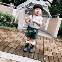 Fart mother INS wind children's umbrella rainproof practical umbrella baby cute street transparent umbrella colorful umbrella