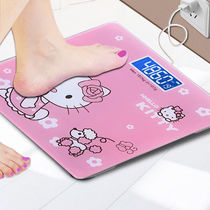 Household precision electronic scale scale scale adult healthy weight loss weighing human body scale cartoon charging weight meter