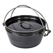 Japan UNIFLAME spot imported outdoor picnic camping large heavy iron pot Iron stew pot rice cooker