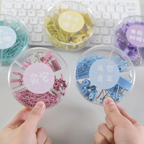 Color long tail clip multi-function combination set stationery dovetail clip office supplies metal clip paper clip
