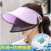 Womens hat Summer sun visor sunscreen big cornice hat UV-resistant fashion wild sun hat star with the same beach hat