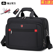 Swiss Army Knife shoulder 15 6 inch 17 inch laptop bag portable mens business travel briefcase