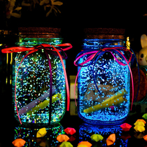 Star origami glass bottle Lucky fluorescent drift bottle Birthday gift luminous wishing bottle 520 creative starry sky bottle