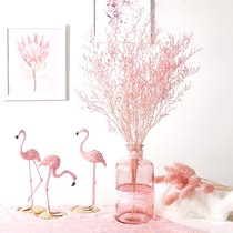 Net red bouquet pink dried flower ins dried flower bouquet flower bouquet dried flower vase home furnishings air-dried bouquet real flower decoration