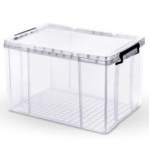 Transparent storage box plastic storage box extra large storage box large student box sealed right angle finishing book box
