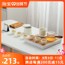 Mr. Nanshan Dongli Kung Fu Tea Set Home Living Room Japanese Light Luxury Modern Simple Tea Plate Break Tea Set