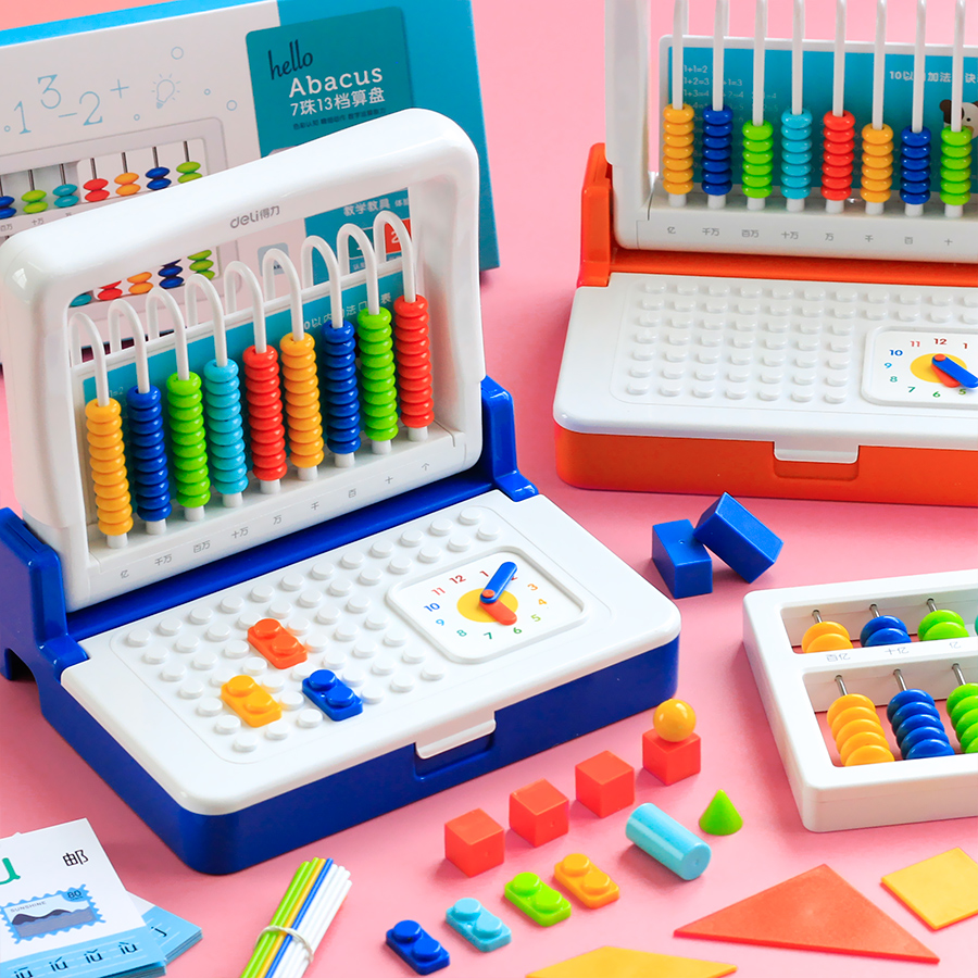 Deli Counter Kit Primary School Set Mathematics Multifunctional Abacus First Grade Pupil Counting Device