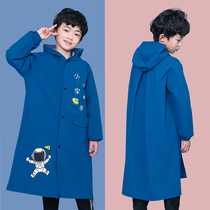 Children Raincoat Boy 2021 new waterproof primary school boy light long style with schoolbag room poncho