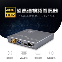 H 265 4K HD HDMI SDI decoder VGA CVBS output four-picture Network Video Display